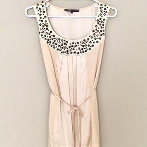 Hale Bob Silk Top with Stud Accents & Tie String